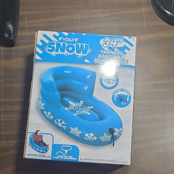 REVOLVE Blue Inflatable Snow Sled - Picture 3 of 4